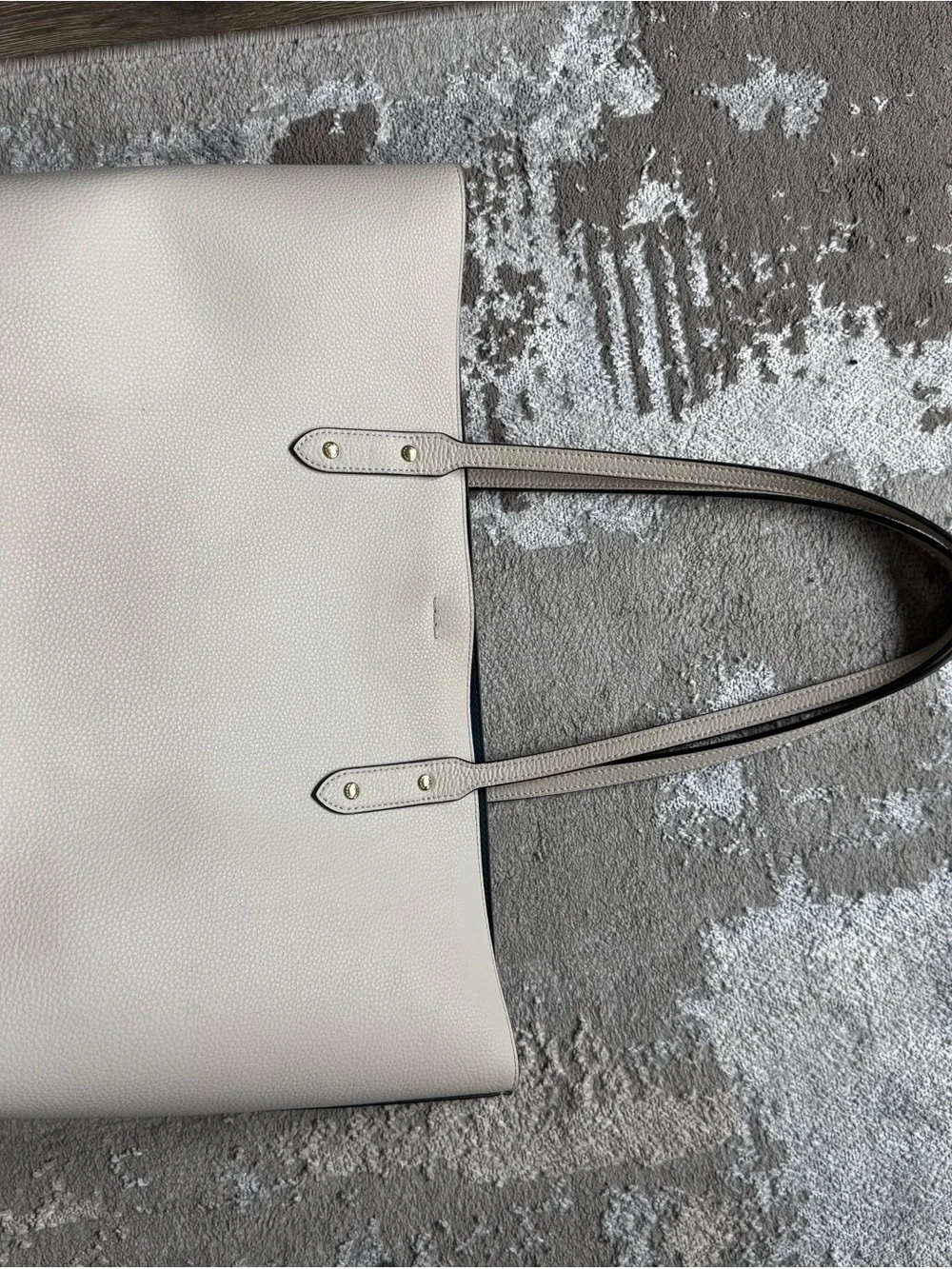 Coach City Cream Pebbled Leather Tote in Chalk